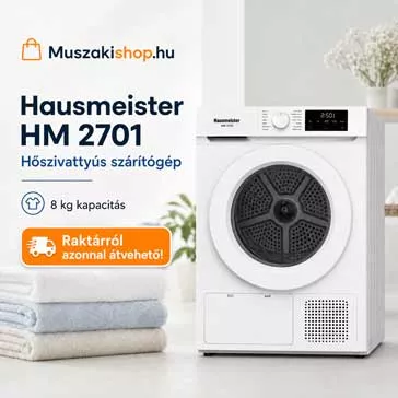 Hausmeister HM 2701 Hőszivattyús szárítógép akciós áron,raktárról azonnal