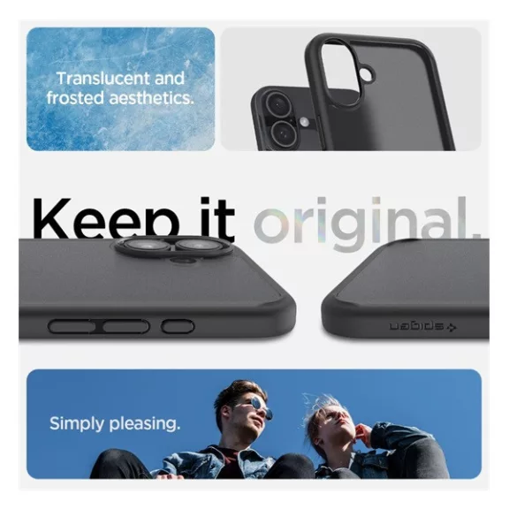 Spigen Ultra Hybrid Apple iPhone 16 tok, Frost, fekete
