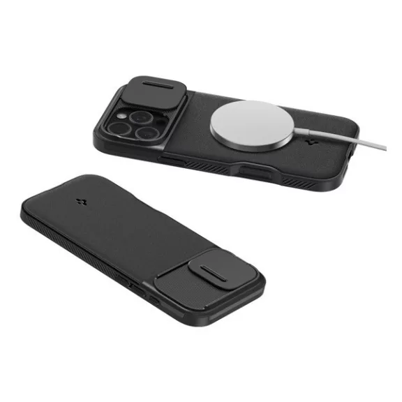 Spigen Optik Armor MagFit Apple iPhone 16 Pro tok, fekete