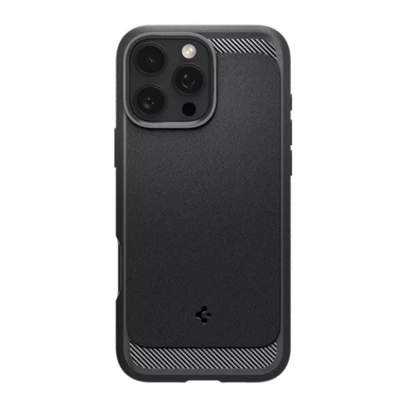 Spigen Rugged Armor MagFit Apple iPhone 16 Pro tok, Matte Black, fekete