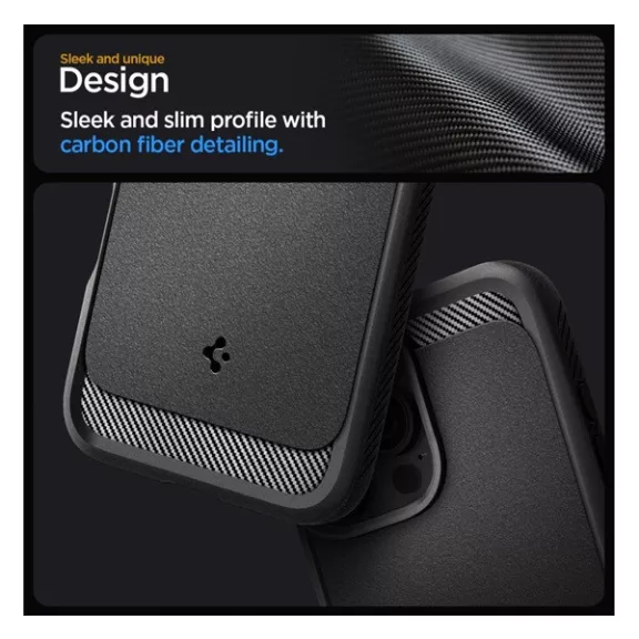 Spigen Rugged Armor MagFit Apple iPhone 16 Pro tok, Matte Black, fekete