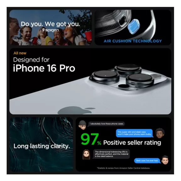 Spigen Ultra Hybrid Apple iPhone 16 Pro tok, Frost, fekete