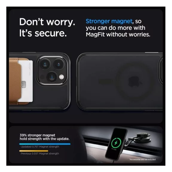 Spigen Ultra Hybrid MagFit Apple iPhone 16 Pro tok, MagSafe, Frost, fekete