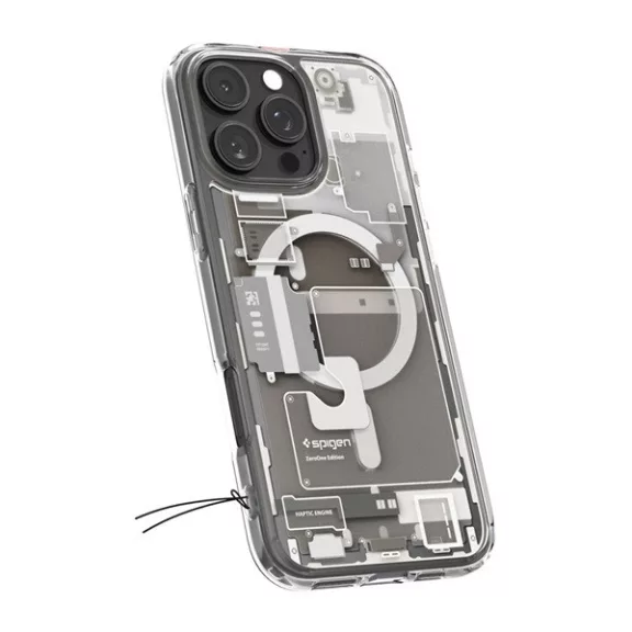 Spigen Ultra Hybrid MagFit Apple iPhone 16 Pro tok, MagSafe Natural Titanium, Zero One, átlátszó