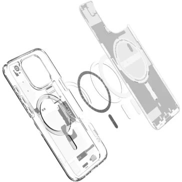   Spigen Ultra Hybrid MagFit Apple iPhone 16 Pro tok, MagSafe, Zero One, fehér