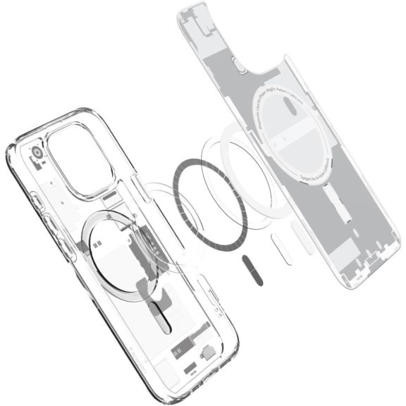 Spigen Ultra Hybrid MagFit Apple iPhone 16 Pro tok, MagSafe, Zero One, fehér