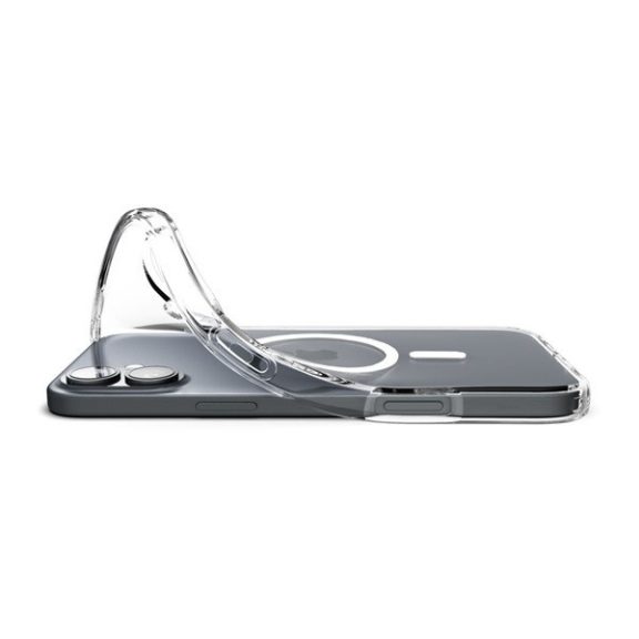 Spigen Liquid Crystal MagFit Apple iPhone 16 Plus tok, MagSafe, Crystal Clear, átlátszó