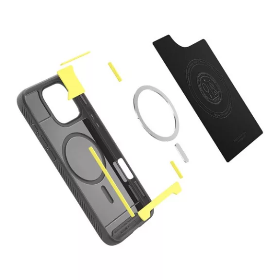 Spigen Rugged Armor MagFit Apple iPhone 16 Pro Max tok, szürke