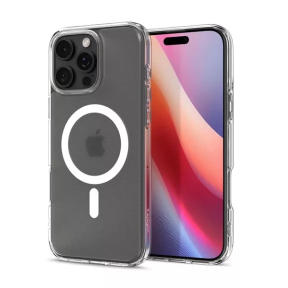 Spigen Ultra Hybrid MagFit Apple iPhone 16 Pro Max tok, MagSafe, Frost Clear tok, átlátszó