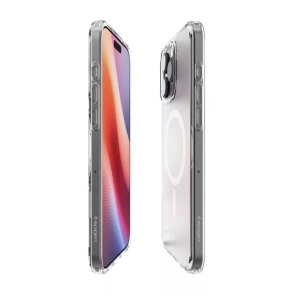 Spigen Ultra Hybrid MagFit Apple iPhone 16 Pro Max tok, MagSafe, Frost Clear tok, átlátszó