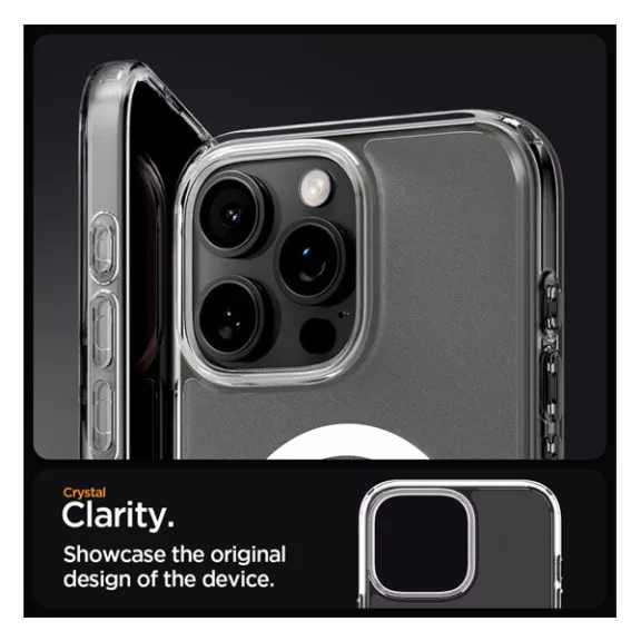Spigen Ultra Hybrid MagFit Apple iPhone 16 Pro Max tok, MagSafe, Frost Clear tok, átlátszó