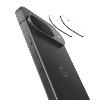   Spigen Caseology Snap Fit Google Pixel 9 Tempered Glass kameravédő fólia felhelyező kerettel, átlátszó (2db)