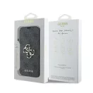 Guess 4G Metal Logo iPhone 16 Pro flip/oldalra nyíló tok, fekete GUBKP16L4GMGGR