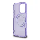 Guess IML Flowers Wreath iPhone 16 Pro MagSafe kemény hátlap tok, lila GUHMP16LHFWFCU