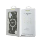 Guess IML 4G Background iPhone 16 MagSafe kemény hátlap tok, barna GUHMP16SH4DTEW