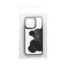 Teddy Bear iPhone 14 Pro csillogó köves tok, fekete