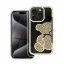 Teddy Bear iPhone 14 Pro csillogó köves tok, arany