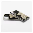 Teddy Bear iPhone 14 Pro csillogó köves tok, arany