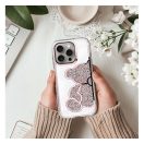 Teddy Bear iPhone 11 csillogó köves tok, rózsaszín