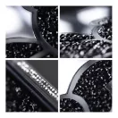 Teddy Bear iPhone 13 Pro csillogó köves tok, fekete