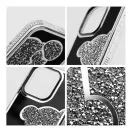 Teddy Bear iPhone 13 Pro csillogó köves tok, ezüst