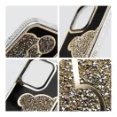 Teddy Bear iPhone 13 Pro csillogó köves tok, arany