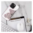 Teddy Bear iPhone 13 Pro csillogó köves tok, rózsaszín