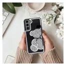 Teddy Bear Samsung Galaxy A25 5G csillogó köves tok, ezüst