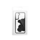 Teddy Bear Samsung Galaxy A35 5G csillogó köves tok, fekete