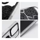 Teddy Bear iPhone 16 csillogó köves tok, fekete