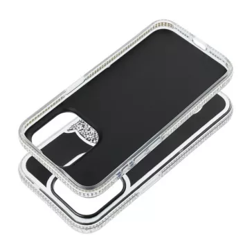 Teddy Bear iPhone 16 Pro csillogó köves tok, ezüst