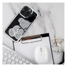 Teddy Bear iPhone 16 Plus csillogó köves tok, ezüst