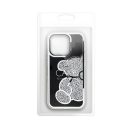 Teddy Bear iPhone 16 Plus csillogó köves tok, ezüst