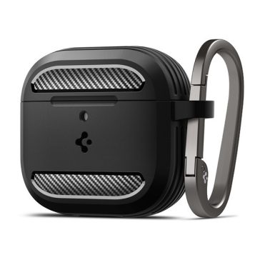   Spigen Rugged Armor AirPods 4 tok, Matte Black, fekete ACS08642