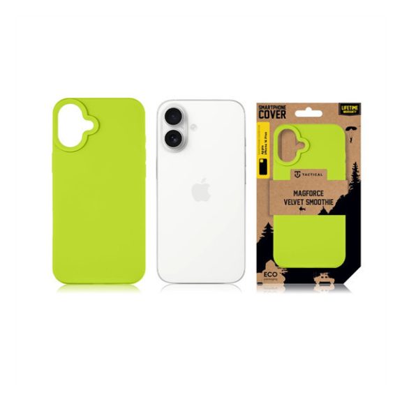 Tactical MagForce Velvet Smoothie Apple iPhone 16 Plus MagSafe tok, Avocado, világoszöld