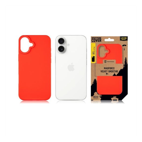 Tactical MagForce Velvet Smoothie Apple iPhone 16 Plus MagSafe tok, Chili, piros