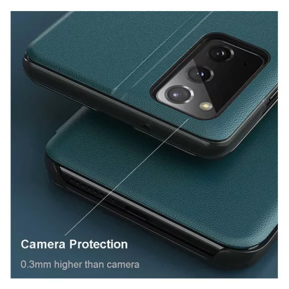 Apple Wooze FashionBook iPhone 16 oldalra nyíló tok, stand, fekete