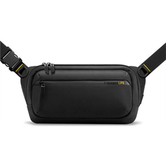 Spigen Klasden KD410 vízálló válltáska kulcstartóval, fekete