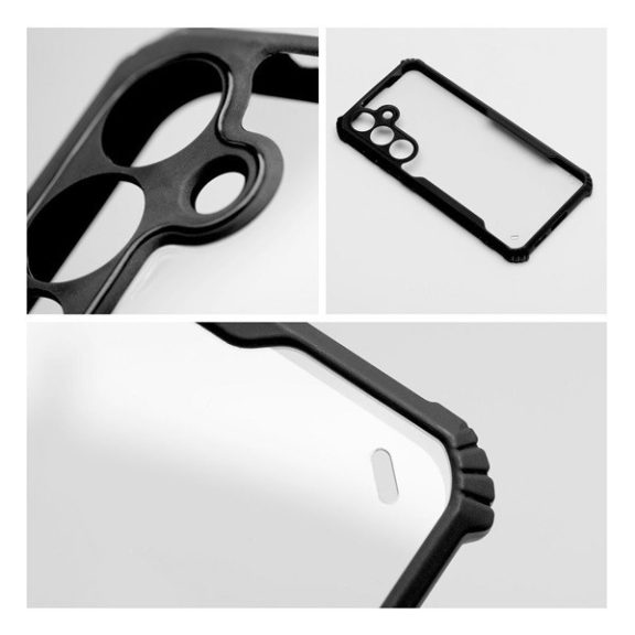 Samsung Galaxy A55 ütésálló tok erősített peremmel, fekete