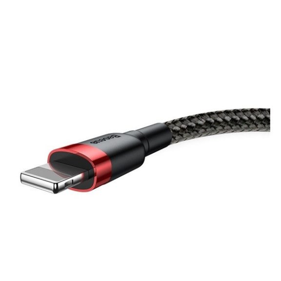 Baseus iPhone USB / Lightning adat/töltőkábel, 2,4A, 1m, Piros/Fekete