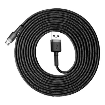 Baseus Cafule USB - Micro USB kábel, 2A, 3m, szürke/fekete