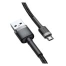 Baseus Cafule USB - Micro USB kábel, 2A, 3m, szürke/fekete