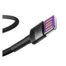 Baseus Cafule USB-USB-C kábel Huawei SuperCharge, QC 3.0, 5A, 1m, fekete/szürke