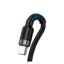 Baseus Cafule USB-USB-C kábel Huawei SuperCharge, QC 3.0, 5A, 1m, fekete/szürke