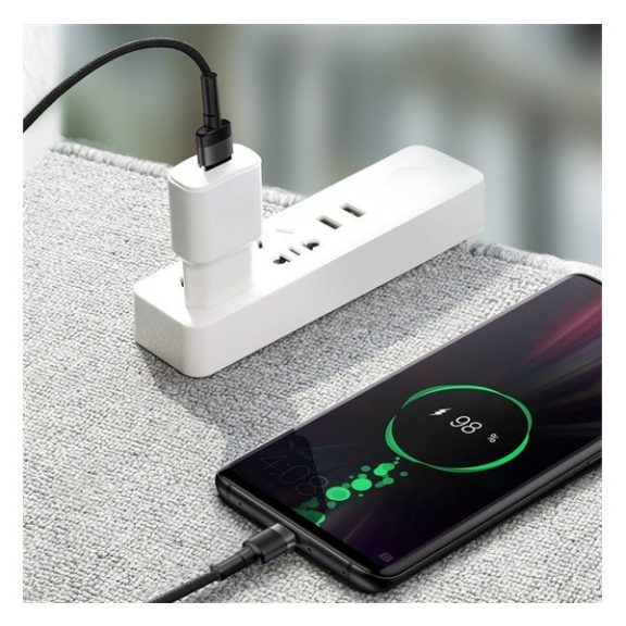 Baseus Cafule USB-USB-C kábel Huawei SuperCharge, QC 3.0, 5A, 1m, fekete/szürke