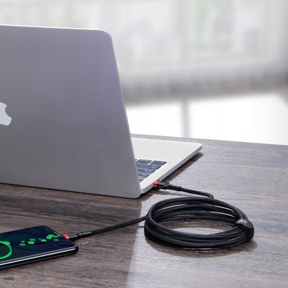 Baseus Cafule USB-C / USB-C adatkábel, 100W 2m, fekete-piros