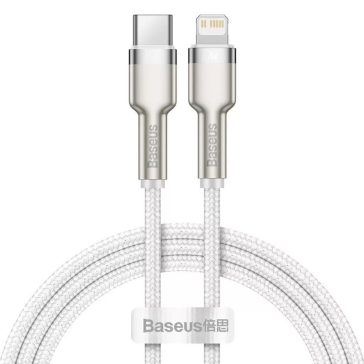 Baseus Cafule USB-C / Lightning kábel, 20W, 1m, fehér