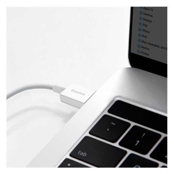 Baseus Superior USB-USB-C kábel, 66W, 2 m, fehér