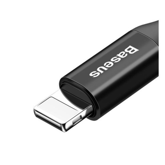 Baseus Fish eye USB / Lightning adat/töltőkábel, 23cm-1m, Fekete