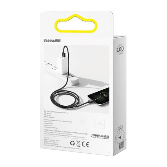 Baseus Superior Series USB - Micro USB kábel, 2A, 1m, fekete